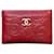 Chanel Porte-cartes Camélia Cuir Rouge  ref.623944
