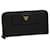 PRADA Ribbon Long Wallet Safiano Leather Black Auth 31055a  ref.624407