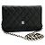 Timeless CHANEL Black Classic Wallet On Chain WOC Umhängetasche Lammleder - Ansicht 2