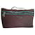 Longchamp Clutch bags Dark brown Turquoise Leather Cloth  ref.624516