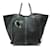 CHANEL LARGE SHOPPING BAG FLOWER CAMELIA BLACK LEATHER TOTE BAG  ref.624543