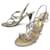 LOUIS VUITTON SHOES SANDALS WITH HEELS 40 LEATHER GOLD SHOES GOLD SANDALS Golden  ref.624569
