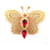 Altri gioielli SPILLA FARFALLA YVES SAINT LAURENT VINTAGE IN METALLO ORO SPILLA FARFALLA PERLA D'oro  ref.624576