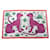 Hermès NEW HERMES LEOPARDS BEACH SHEET COTTON BATH TOWEL 150x93 TOWEL MAT Pink  ref.624601