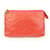 Chanel Kosmetiktasche mit CC-Reißverschluss aus rotem Kaviarleder  ref.624667