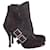 Dior Spy Button High Heel Stiefeletten aus schwarzem Leder  ref.624835