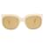 Gucci Sonnenbrille aus Acetat mit quadratischem Rahmen Weiß  ref.624883