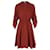 Salvatore Ferragamo Long Sleeve Flared Mini Dress Orange Silk  ref.624960