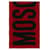Cachecol de lã com estampa de logo Moschino Vermelho  ref.624967