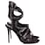 Sandalias de tacón alto con abertura en el tobillo de Balenciaga en ante negro Cuero  ref.624992