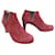 Avril Gau p ankle boots 39 Dark red Deerskin  ref.625169