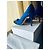 Manolo Blahnik Blue Leather and Silk Heels Size 38 - view 4