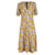 Diane Von Furstenberg Vestido midi floral em viscose amarela Fibra de celulose  ref.625593