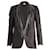 Saint Laurent Smokingjacke mit Nieten und Fransenrevers aus schwarzer Wolle  ref.625600