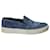 Kenzo Bestickte Slip-On-Sneakers aus blauem Baumwolldenim Baumwolle  ref.625619