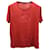 Gucci Double G Logo T-Shirt in Red Cotton  ref.625676