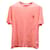 Versace T-shirt com remendo de cabeça de meia medusa bordado em algodão rosa  ref.625740