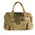Donna Karan DKNY Brown Fur Sea Snake Embossed Leather Satchel bag Handbag Cotton  ref.625771