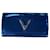 Louis Vuitton Portefeuille twist Blu navy Vernice  ref.625867