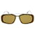 Alexander Mcqueen Sonnenbrille aus Metall im Pilotenstil Gelb  ref.626190