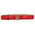 Moschino Leather M-Plaque Belt Red  ref.626226