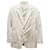 Dries Van Noten Single Breasted Blazer in Cream Cotton White  ref.626511