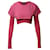 Jacquemus Le Double Cropped T-shirt in Pink Cotton  ref.626537