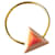Anillo con pirámide arcoíris de Fendi Rosa Dorado Naranja Metal Resina  ref.626764