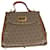 Courreges Mini canvas & leather monogram bag. Beige Cloth  ref.626914
