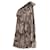 Stella Mc Cartney Robe longue en soie à une épaule Gris  ref.627142