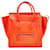 Céline Luggage mini bag in fluro orange leather  ref.627197