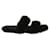 Saint Laurent Mens Bleach Mink Fur Slides Black  ref.627339