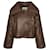 Nanushka Jamie Faux Leather Puffer Jacket Brown  ref.627671