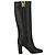 Botas altas de cuero con logo M de Moschino