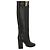 Botas altas de cuero con logo M de Moschino - vista 3