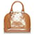 Louis Vuitton Brown Vernis Alma BB with Strap Beige Leather Patent leather  ref.628799