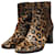 Sandro Leopard Boots Leopard print Leather  ref.629340