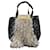 Magnificent and rare Christian Louboutin fur bag Very Black Leather  ref.629366