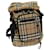 BURBERRY Nova Check Backpack Beige Black Auth 30903a Cloth  ref.629554