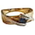 Guy Laroche Yellow gold ring, WHITE GOLD, diamonds and sapphire Silvery Blue Golden  ref.629655