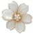 Autre Marque Van Cleef & Arpels "Christmas Rose" brooch in yellow gold, diamonds and mother of pearl.  ref.629675