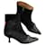 Chanel Ankle Boots Black Leather Deerskin  ref.629684