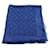 scarf louis vuitton m72412 SHAWL BLUE SILK AND WOOL MONOGRAM SHAWL Leather  ref.629762