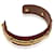 Hermès Bracelet manchette Hermes en cuir rouge et métal doré Agatha  ref.629806
