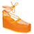 Alpargatas femininas de malha elástica Bottega Veneta em laranja Couro  ref.629844