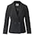 Maje Valmy Double-Breasted Crepe Blazer in Black Polyester  ref.630176