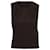 Prada Shoulder Snap Two-Tone Top in Brown/Black Nylon  ref.630180
