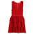 Minivestido de encaje con cuello de pico en nailon rojo de Alice + Olivia Roja Nylon  ref.630204