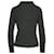 Suéter de malha Prada com corpete de couro em lã virgem cinza  ref.630208