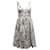 Dolce & Gabbana Floral Print Midi Dress in White Cotton  ref.630237